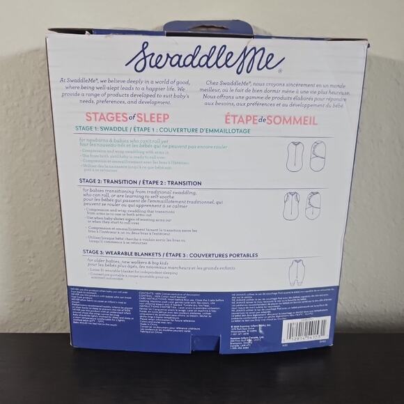 SwaddleMe Original Swaddle Size Large 3-6 Months 3-Pack Blue Gray - Picture 3 of 4